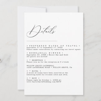 Elegante Minimalistische Script-Hochzeitskarte Einladung