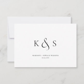 Elegante Minimalistische Script Wedding Dankbarkei Dankeskarte