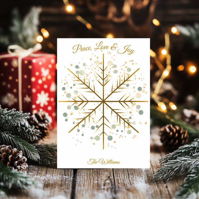 Elegante Minimalistische Snowflake Weihnachtskarte Einladung (Von Creator hochgeladen)