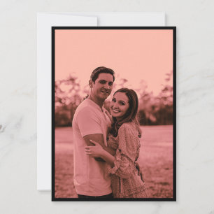 Elegante minimalistische staubige Rose Foto Save-t Save The Date