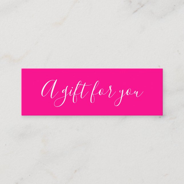 Elegante minimalistische, trendige Rosa Discount-K Mini Visitenkarte (Vorderseite)