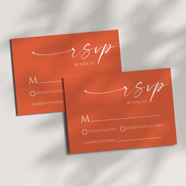 Elegante Minimalistische Verona Sunset Wedding RSV RSVP Karte (Von Creator hochgeladen)