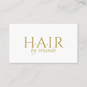 Elegante Minimalistische Visagistin Gold-Typografi Visitenkarte