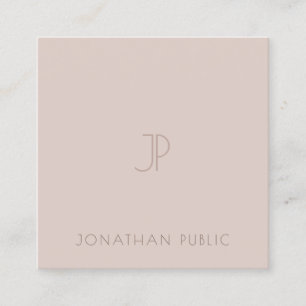 Elegante Minimalistische Vorlage Modernes Monogram Quadratische Visitenkarte