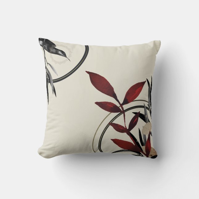 Elegante Minimalistische Wasserfarbe Kissen (Vorderseite)