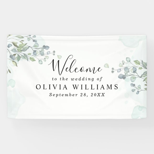 Elegante Minimalistische Wasserfarbenwelt Banner (Horizontal)