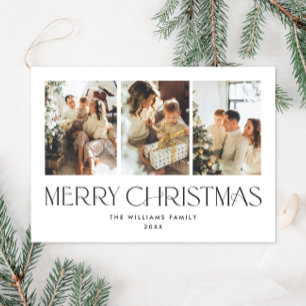 Elegante Minimalistische Weihnachten 3 FOTO Magnet