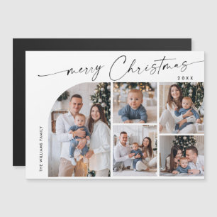Elegante Minimalistische Weihnachten 5 FOTO Magnet