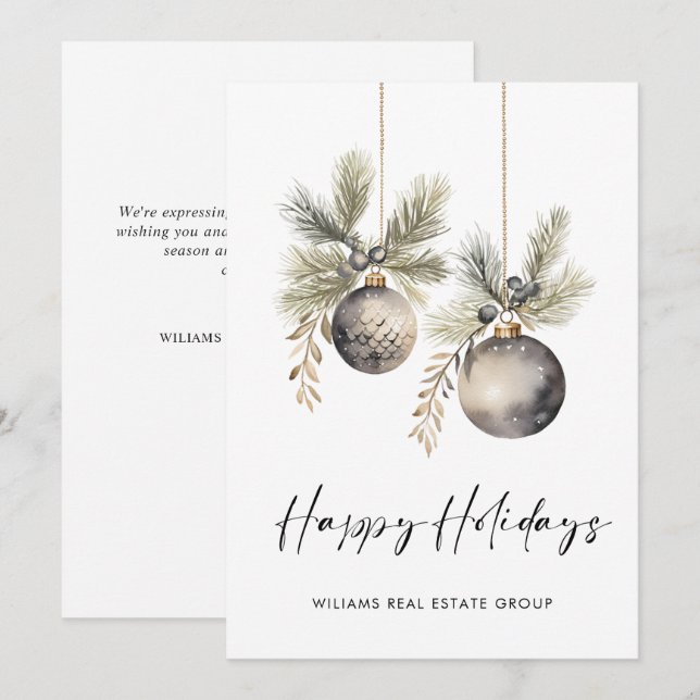 Elegante Minimalistische Weihnachten im Unternehme (Vorne/Hinten)