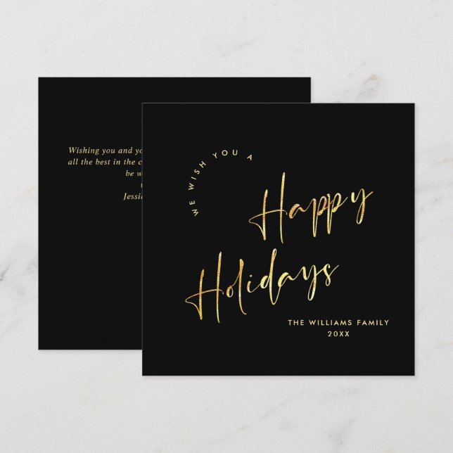 Elegante Minimalistische Weihnachten Moderne Gruß (Vorne/Hinten)