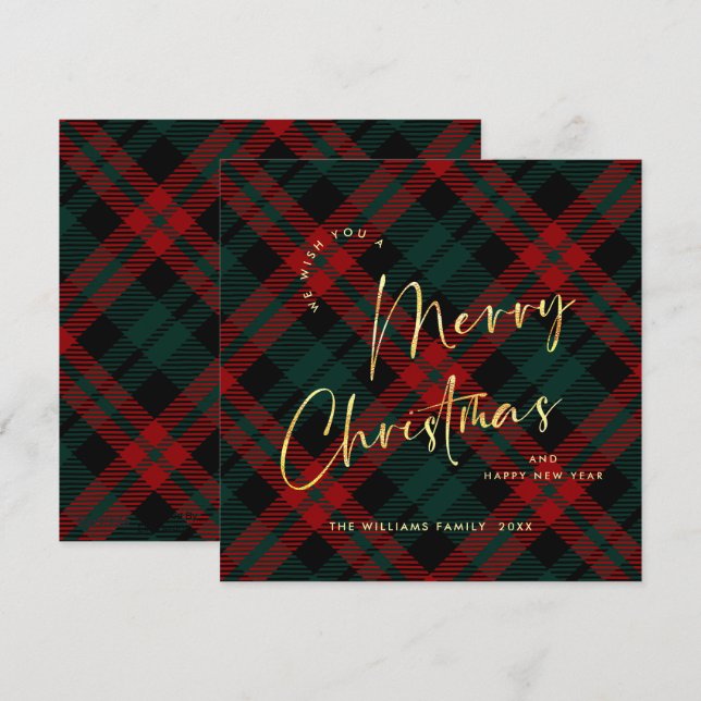 Elegante Minimalistische Weihnachten Moderne Gruß (Vorne/Hinten)