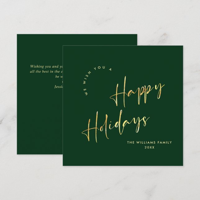Elegante Minimalistische Weihnachten Moderne Gruß (Vorne/Hinten)