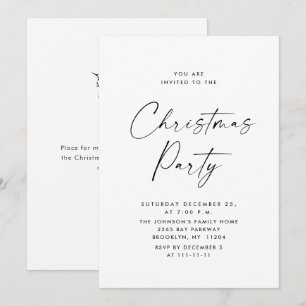 Elegante Minimalistische Weihnachtsfeier Einladung