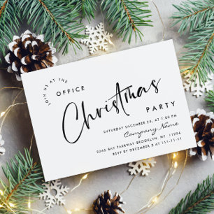 Elegante Minimalistische Weihnachtsfeier Einladung