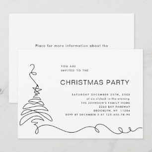 Elegante Minimalistische Weihnachtsfeier Einladung