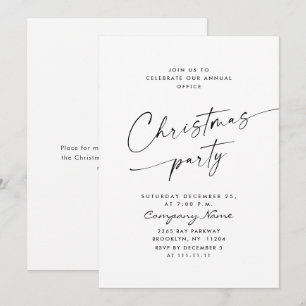 Elegante Minimalistische Weihnachtsfeier Einladung