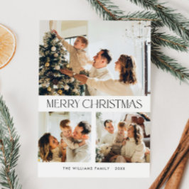 Elegante Minimalistische Weihnachtsgrüße 3 Foto Feiertagskarte