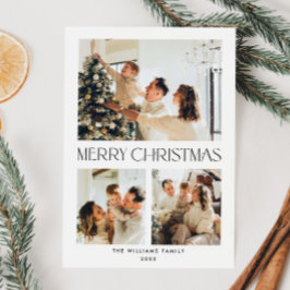 Elegante Minimalistische Weihnachtsgrüße 3 Foto Feiertagskarte