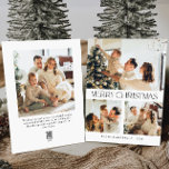 Elegante Minimalistische Weihnachtsgrüße 4 Foto Feiertagskarte<br><div class="desc">Elegante Minimalistische Weihnachts-Grußkarte für Unternehmen.</div>