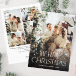 Elegante Minimalistische Weihnachtsgrüße 5 Foto Feiertagskarte<br><div class="desc">Elegante Minimalistische Weihnachts-Grußkarte für Unternehmen.</div>