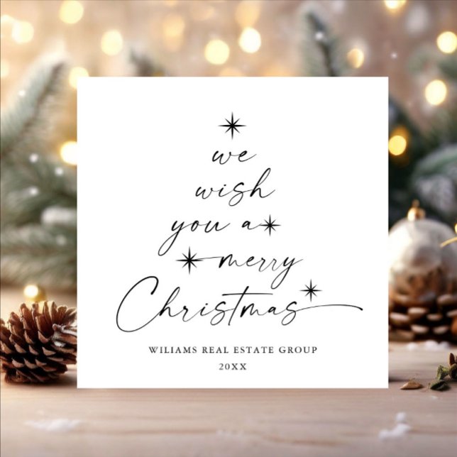 Elegante Minimalistische Weihnachtsgrüße Feiertagskarte (Von Creator hochgeladen)