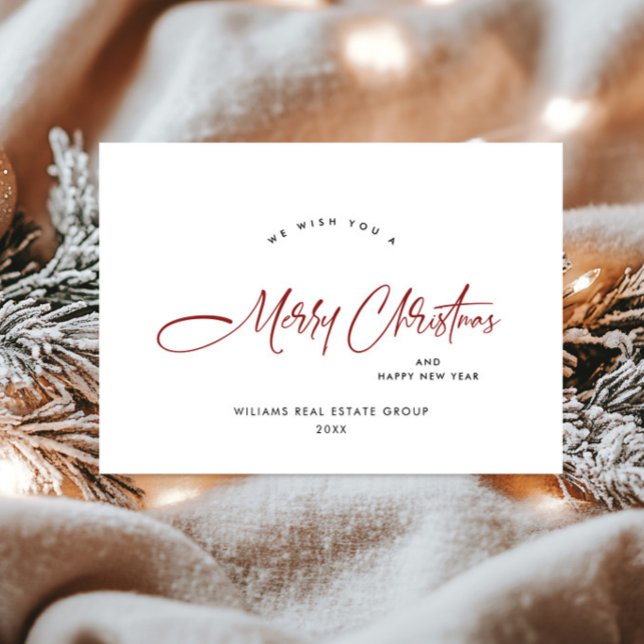 Elegante Minimalistische Weihnachtsgrüße Feiertagskarte (Von Creator hochgeladen)