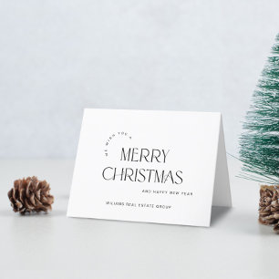 Elegante Minimalistische Weihnachtsgrüße Feiertagskarte