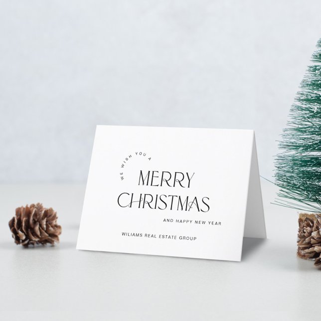 Elegante Minimalistische Weihnachtsgrüße Feiertagskarte (Von Creator hochgeladen)