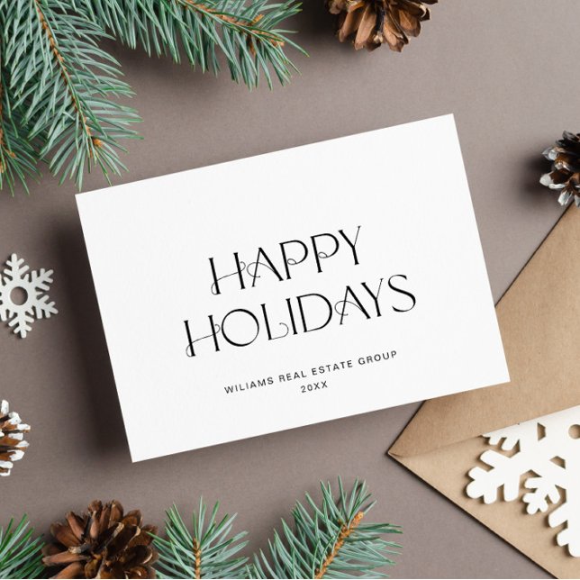 Elegante Minimalistische Weihnachtsgrüße Feiertagskarte (Von Creator hochgeladen)