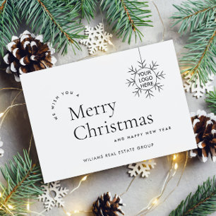 Elegante Minimalistische Weihnachtsgrüße Feiertagskarte