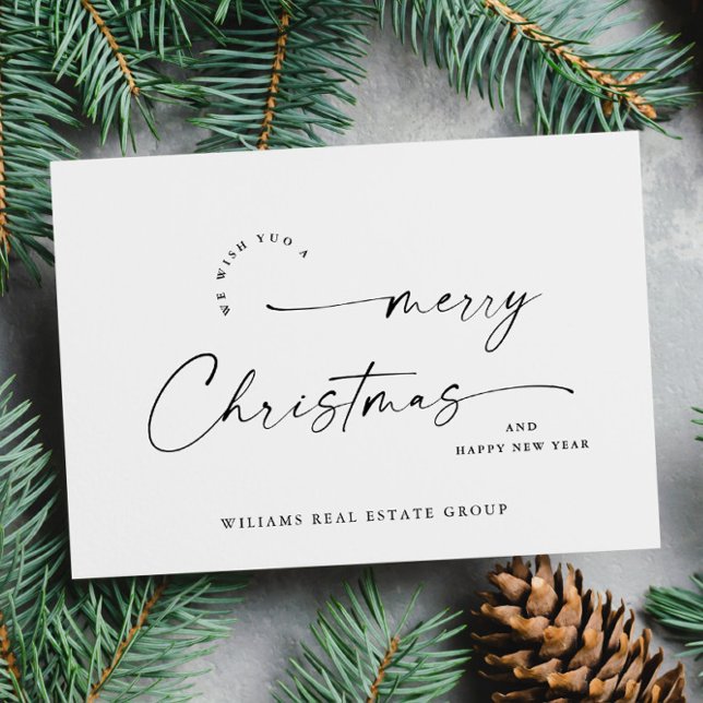 Elegante Minimalistische Weihnachtsgrüße Feiertagskarte (Von Creator hochgeladen)