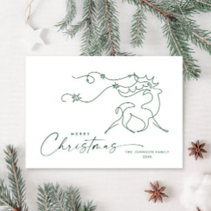 Elegante Minimalistische Weihnachtsgrüße Feiertagskarte