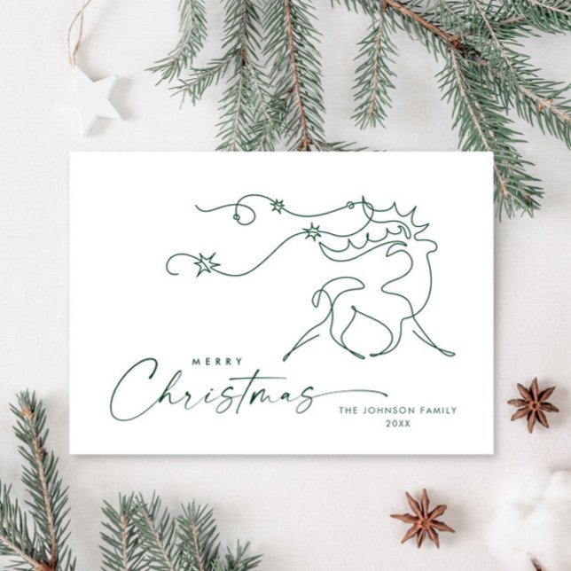 Elegante Minimalistische Weihnachtsgrüße Feiertagskarte (Von Creator hochgeladen)