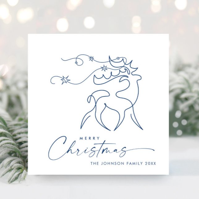 Elegante Minimalistische Weihnachtsgrüße Feiertagskarte (Von Creator hochgeladen)