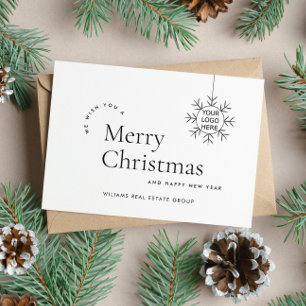 Elegante Minimalistische Weihnachtsgrüße Postkarte