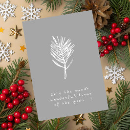 Elegante minimalistische Weihnachtsgrußkarte Karte