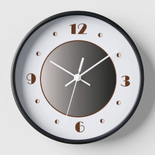 Elegante minimalistische weiße Tan-/Broadway-Ziffe Uhr