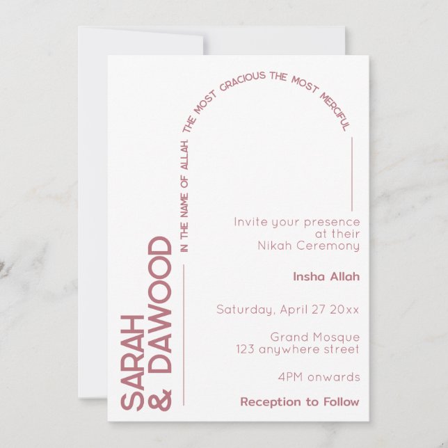 Elegante Minimalistische White Rose Einladung (Vorderseite)