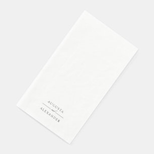 Elegante Minimalistische White Wedding Serviette