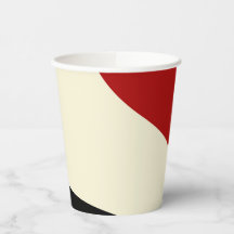 Elegante Minimalwelle in Rot, Schwarz und Cream
