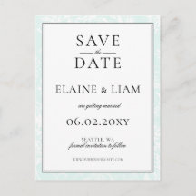 Elegante Mint Floral Wedding speichern Sie das Dat