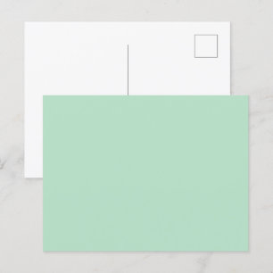 Elegante Mint Green Announcement Postcard Ankündigungspostkarte