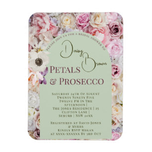 Elegante Mint Green Floral Arch Summer Bridal Show Magnet