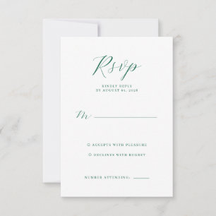 Elegante Minz-RSVP-Karte RSVP Karte