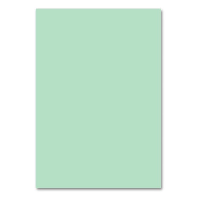 Elegante Minze Green Table Card Tischnummer (Vorderseite)