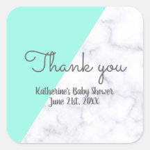 Elegante Minze und weiße Marmorbrause