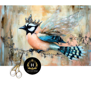 Elegante mit Juwelen verzierte Vogelkunst-Dekoupag Seidenpapier