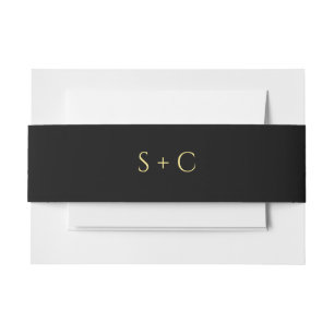 Elegante Mit Monogramm Hochzeit Einladungsbanderole