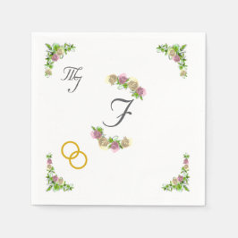 Elegante Mit Monogramm Hochzeit Serviette