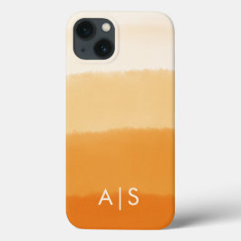 Elegante Mit Monogramm Initials Pumpkin Orange Omb Case-Mate iPhone Hülle